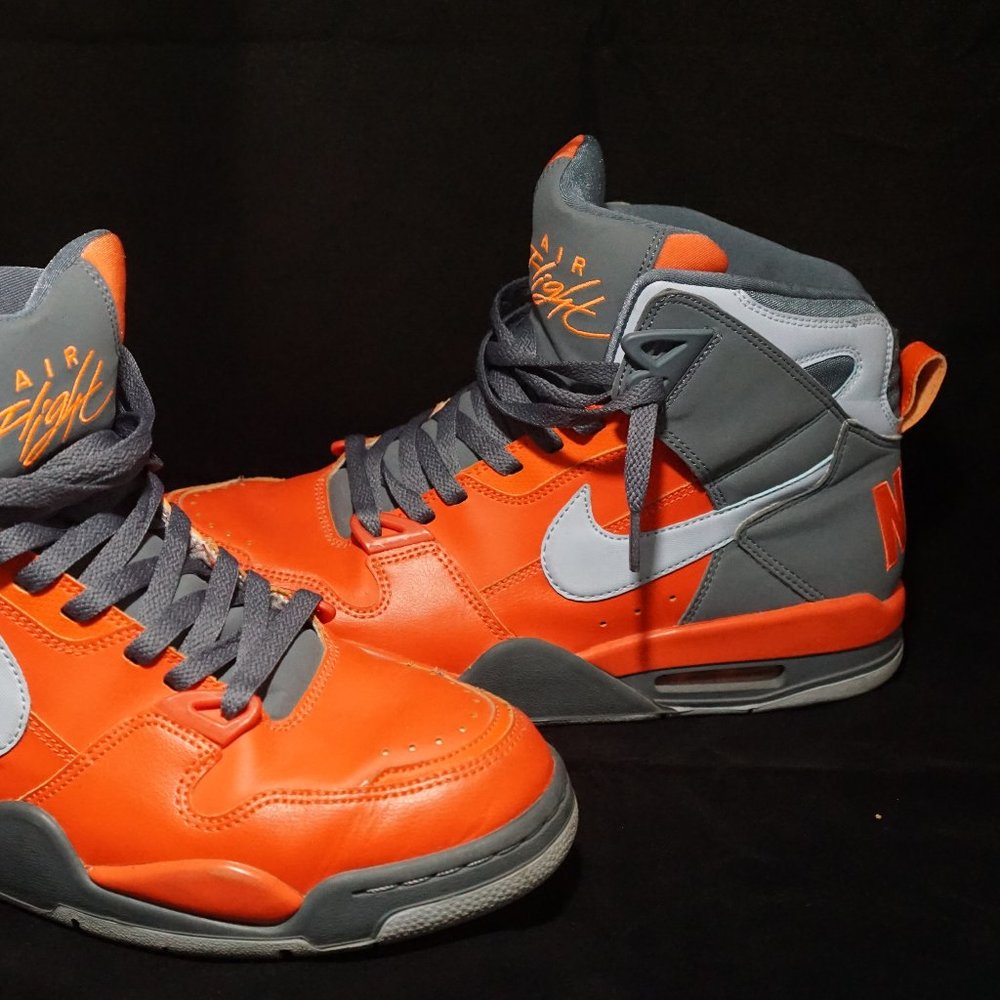 NIKE AIR FLIGHT CONDOR High Size 10.5 Orange/Grey (366574-848) GREAT Condition